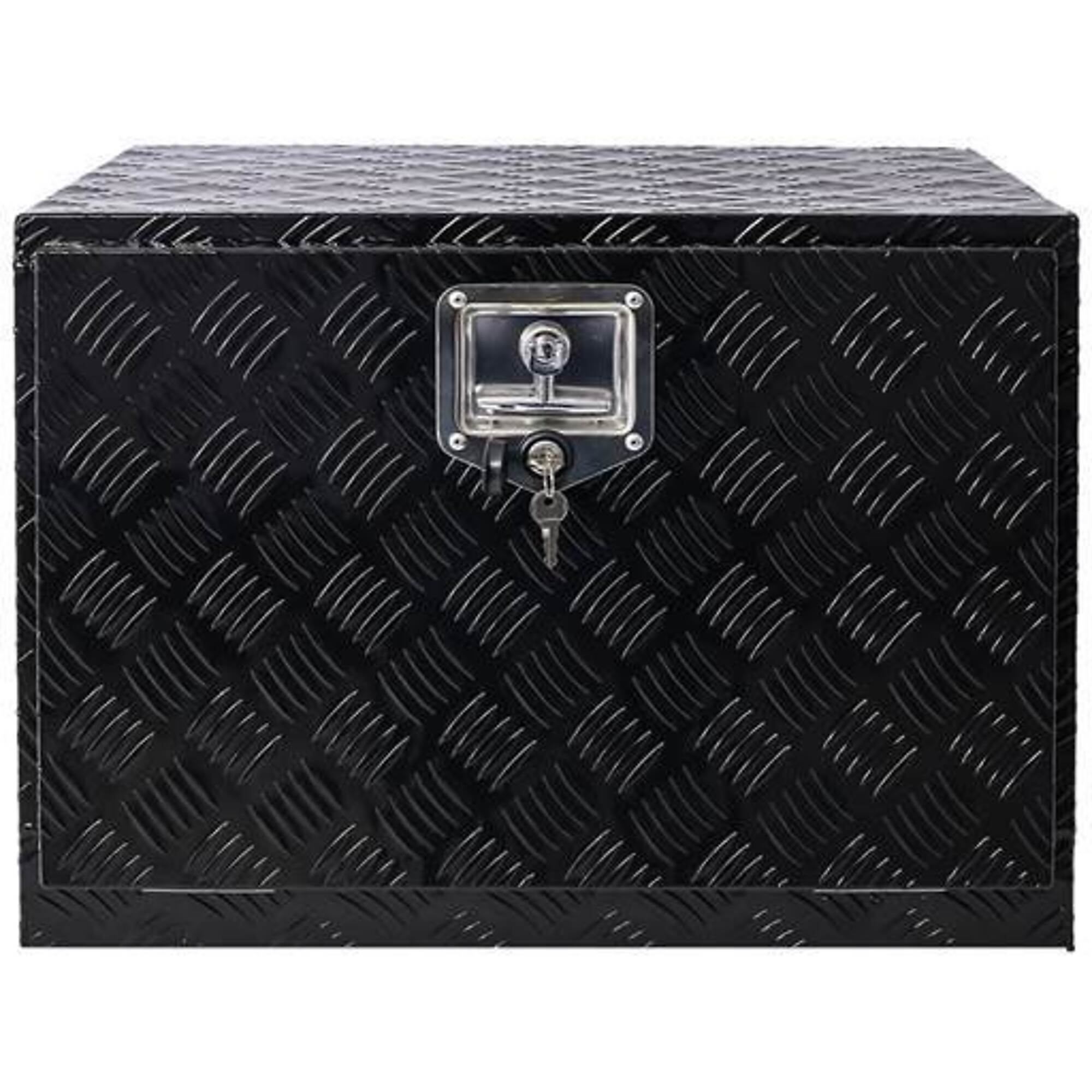 24-inch Aluminum Truck Bed Tool Box w/lock keys, black, BAC-W46581857